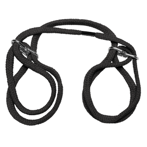 Japanese Style Bondage Cotton Wrist Or Ankle Cuffs Black
