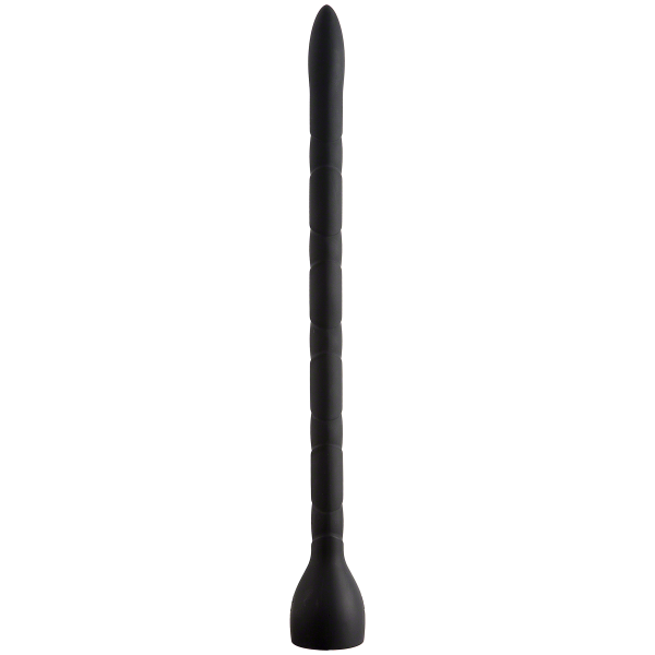 Kink In Deep Silicone Anal Snake 19.5 Inches Black