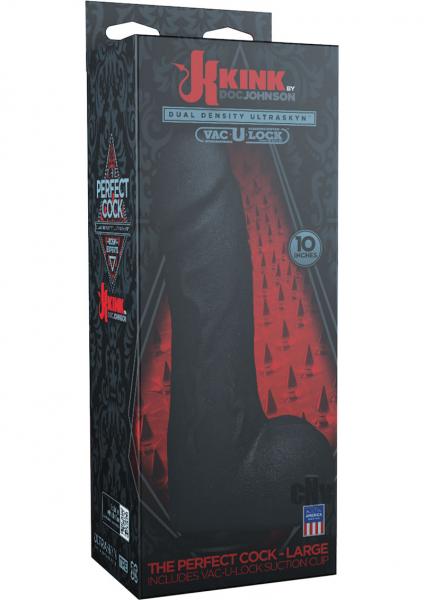 The Perfect Cock Large 10.5 Inches Black Dildo