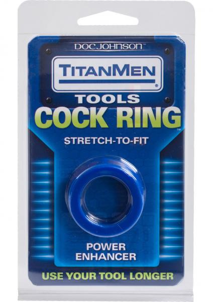 Titanmen Tools Cock Ring Stretch To Fit Blue