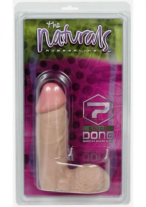 The Naturals 7 Inches Thick Dong With Balls Beige