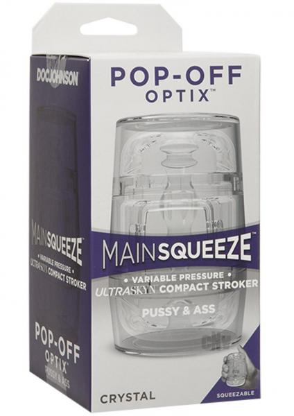 Main Squeeze Pop Off Optix Pussy & Ass Clear Stroker