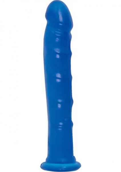 Jelly Jewels Dong With Suction Cup 8 Inch Blue