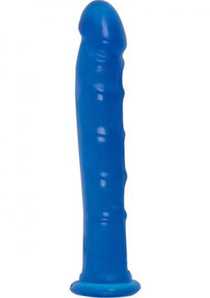 Jelly Jewels Dong With Suction Cup 8 Inch Blue