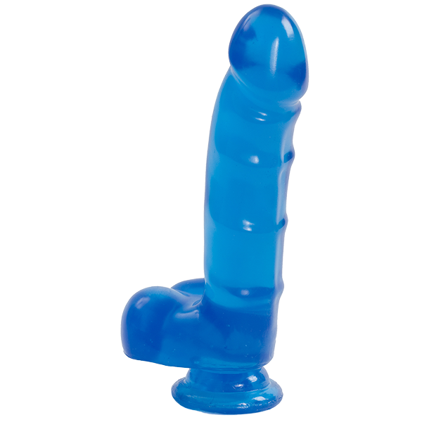Jelly Jewels Cock Balls With Suction Cup Sapphire Blue