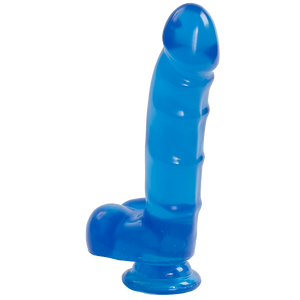 Jelly Jewels Cock Balls With Suction Cup Sapphire Blue
