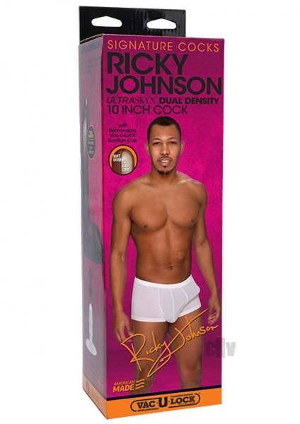 Signature Cocks Ultraskyn 10" Cock W/Removable Vac U Lock Suction Cup Ricky Johnson