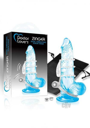 Doctor Loves Zinger Dual Vibrating Sleeve Clear