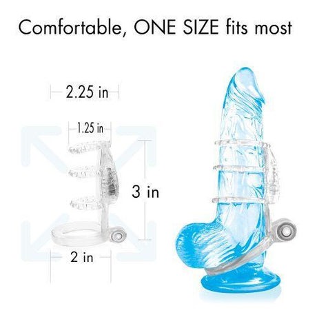 Doctor Loves Zinger Dual Vibrating Sleeve Clear
