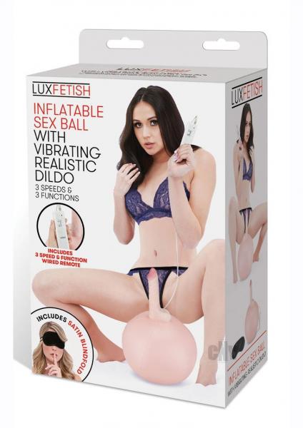 Lux Fetish Inflatable Sex Ball With Vibrating Realistic Dildo