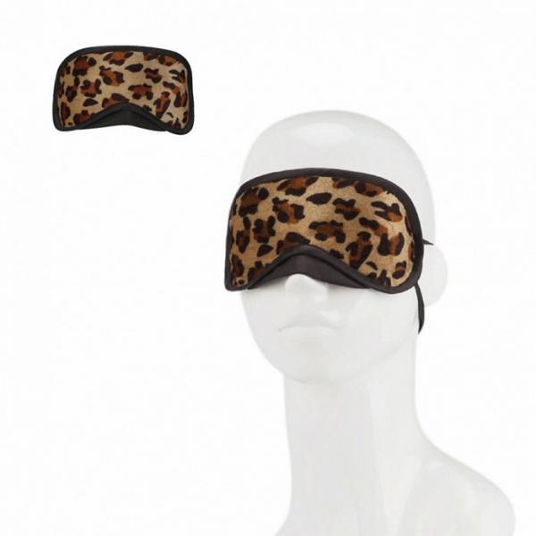 Lux Fetish Peek A Boo Love Mask Leopard O/S