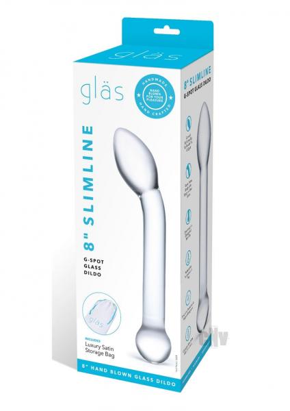 Glas 8 Inches Slimline G Spot Glass Dildo Clear