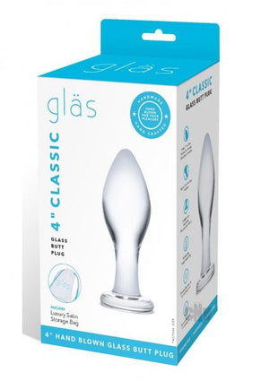 4 In Classic Glass Butt Plug