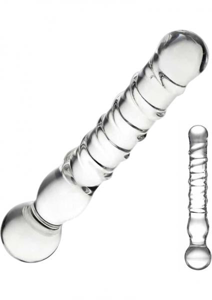 Joystick Glass Dildo Wand Anal & G Spot Clear