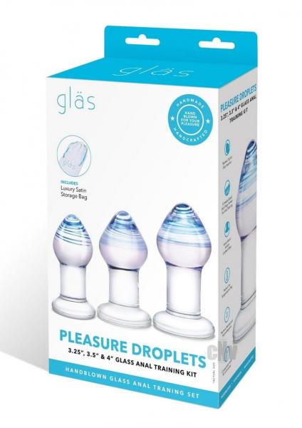 Glas Amethyst Rain 3 Piece Glass Anal Training Kit