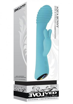 Aqua Bunny Blue Soft Rabbit Vibrator