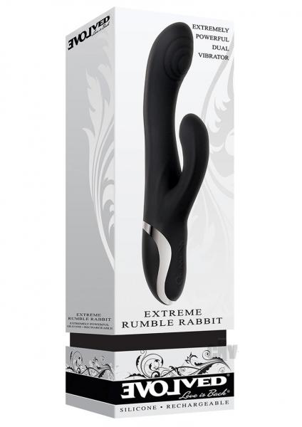 Extreme Rumble Rabbit Vibrator Black