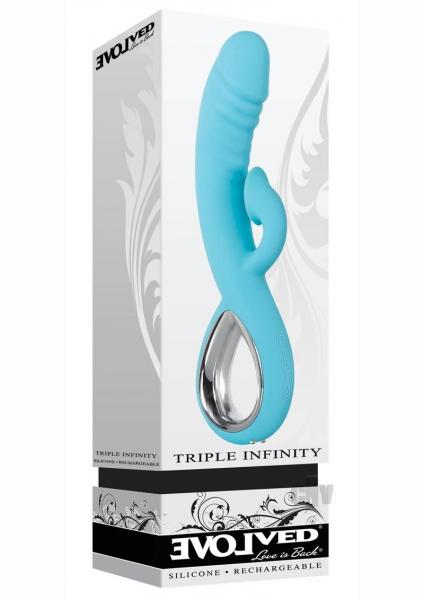 Triple Infinity Blue Rabbit Style Vibrator