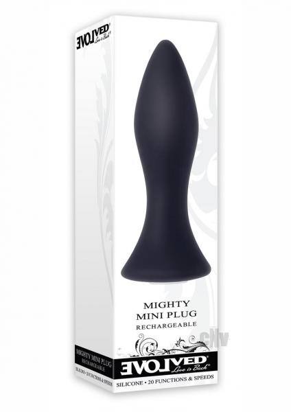 Mighty Mini Butt Plug Rechargeable Black Vibrator