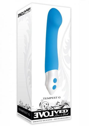 Tempest G Silicone Rechargeable G Spot Vibrator Blue