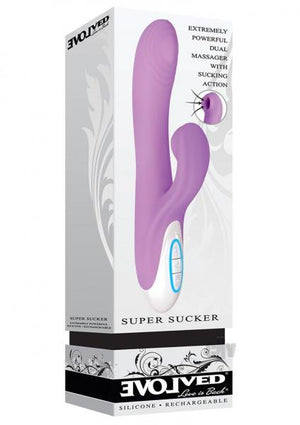 Rechargeable Super Sucker Purple Rabbit Style Vibrator