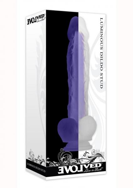 Evolved Luminous Dildo Stud Non Vibrating Purple