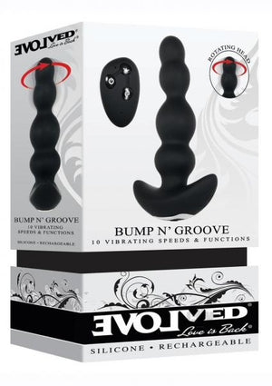 Evolved Bump N' Groove Beaded Anal Vibrator Black