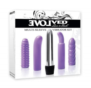 Evolved Multi Sleeve Vibrator Kit Purple