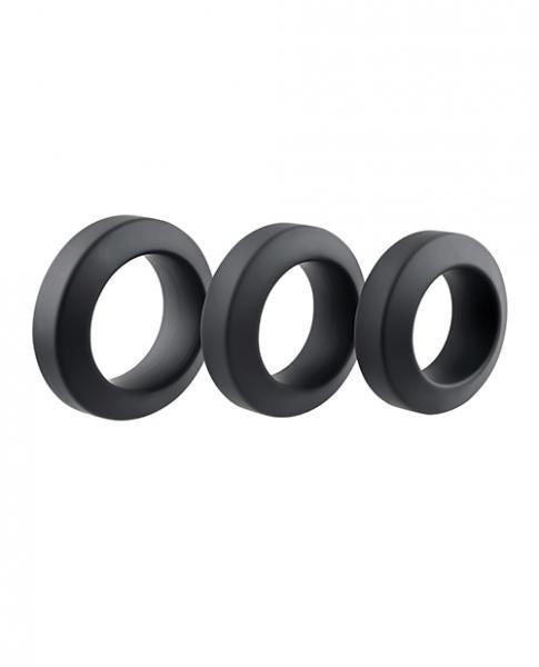 Aande Adams Ring Set 3pc Black