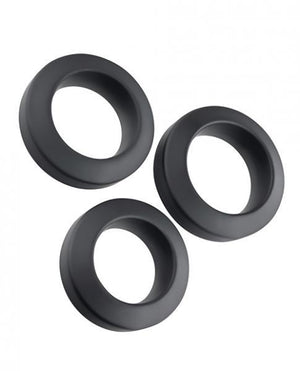 Aande Adams Ring Set 3pc Black