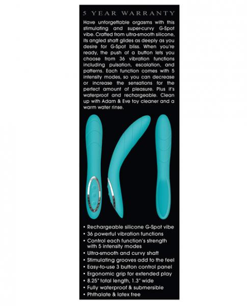 G Gasm Curve G Spot Vibrator Teal Green