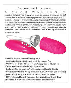 Turn Me On Rechargeable Love Bullet Vibrator Pink