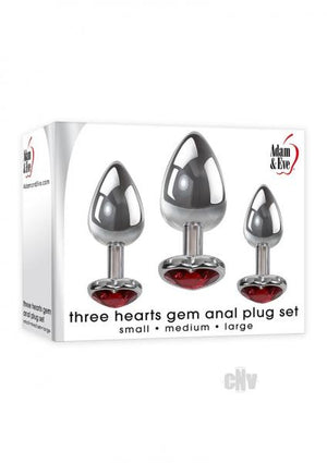 Three Hearts Gem Anal Plug Kit