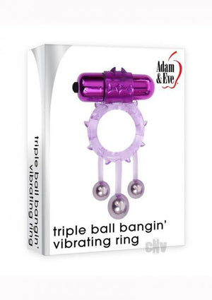 Aande Triple Ball Bangin Vibe Ring Purple