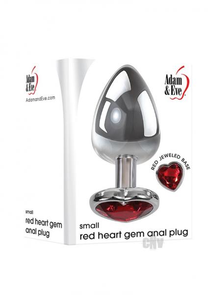 Aande Heart Gem Anal Plug Small Red