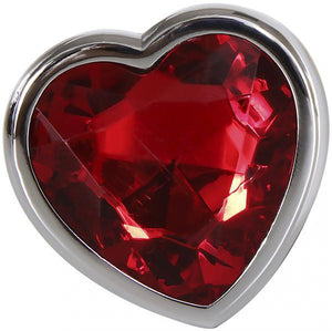 Aande Heart Gem Anal Plug Small Red