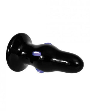 Aande Rear Rocker Vibe Glass Plug Black