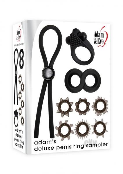 Aande Adams Deluxe Penis Ring Sampler Blk