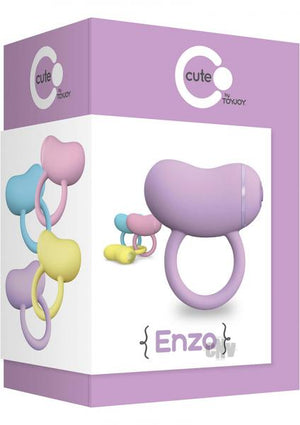Cute Enzo Couples Ring Purple