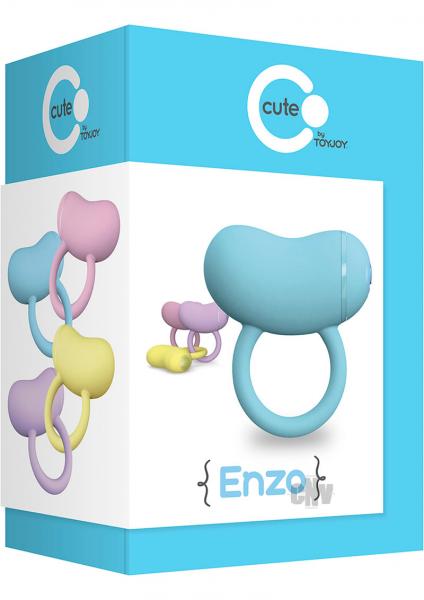 Cute Enzo Couples Ring Blue
