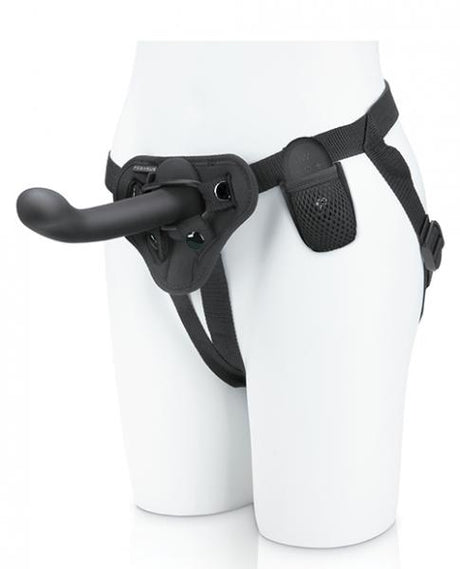 Pegasus 6 Inches P Spot, G Spot Peg Harness & Remote Set Black