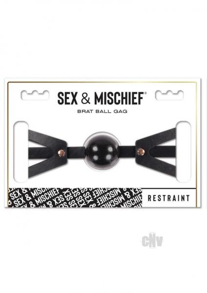 Sandm Brat Ball Gag Black/Rose Gold