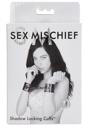 Sex & Mischief Shadow Locking Cuffs Black