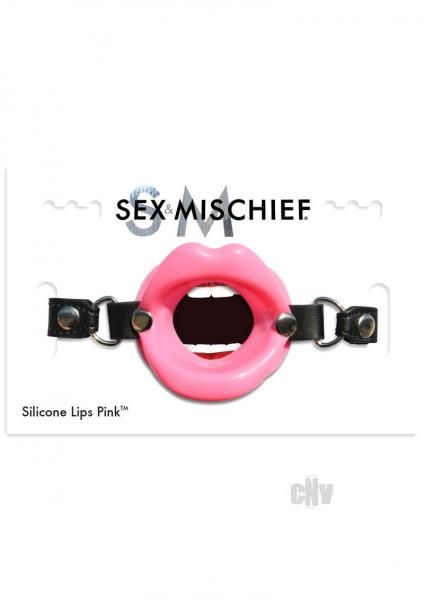 Sex And Mischief Silicone Lips Pink Mouth Gag