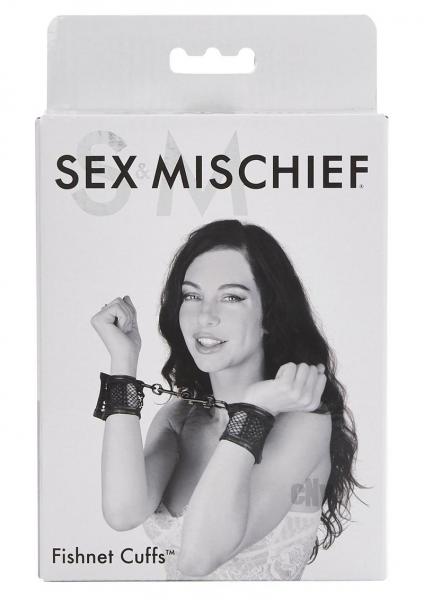 Sex & Mischief Fishnet Cuffs Black