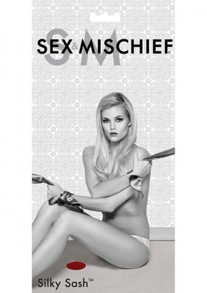 Sex And Mischief Silky Sash Restraints Beginner 2 Per Pack Red