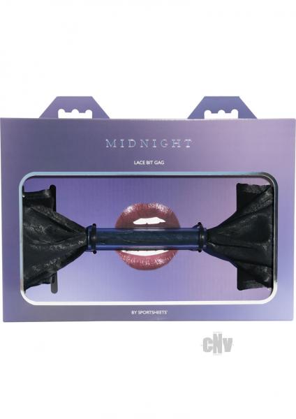 Midnight Lace Bit Gag Black O/S