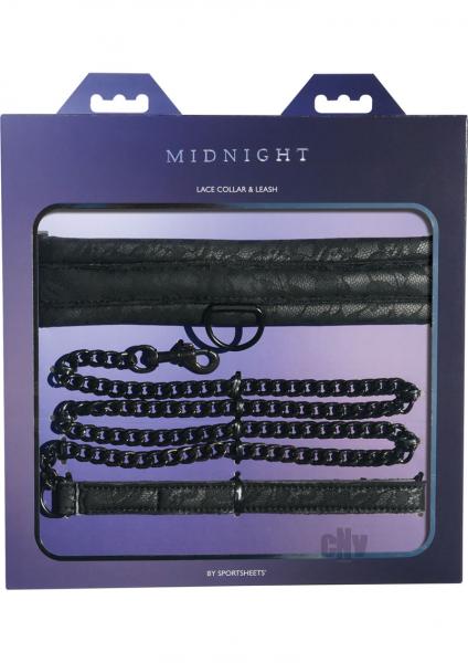 Midnight Lace Collar And Leash Black