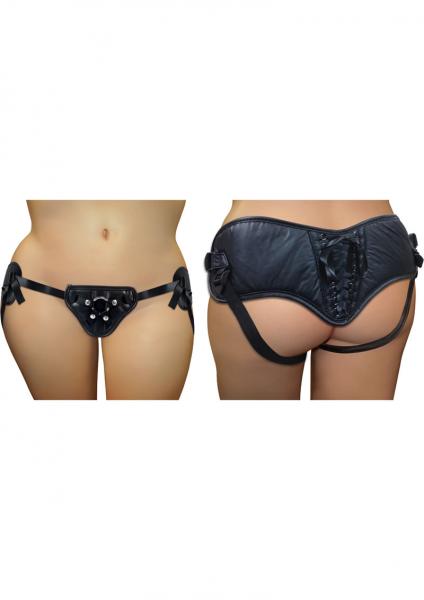 Plus Size Pvc Corsette Adjustable Strap On Black Size 12 To 30