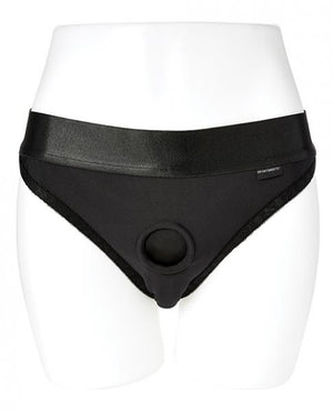 Em Ex Active Harness Wear Silhouette Crotchless Xs Black